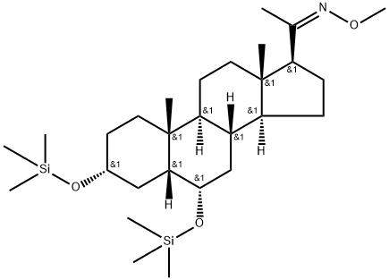 3α,6α-ビス[(トリメチルシリル)オキシ]-5β-プレグナン-20-オンO-メチルオキシム 化学構造式