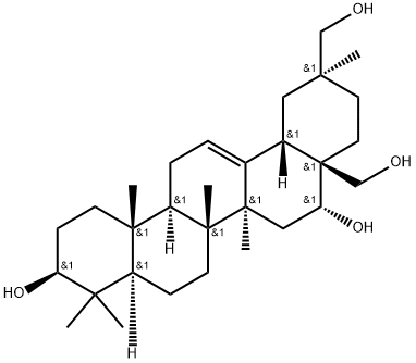 Olean-12-ene-3β,16α,28,30-tetrol Struktur