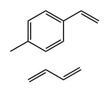 Benzene, 1-ethenyl-4-methyl-, polymer with 1,3-butadiene Structure
