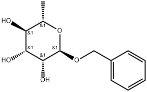 ベンジル6-デオキシ-α-L-マンノピラノシド 化学構造式
