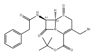 tert-butyl (5S,6R,7R)-3-bromomethyl-5,8-dioxo-7-(2-(2-phenylacetamido)-5-thia-1-azabicyclo[4.2.0] oct-2-ene-2-carboxylate Structure