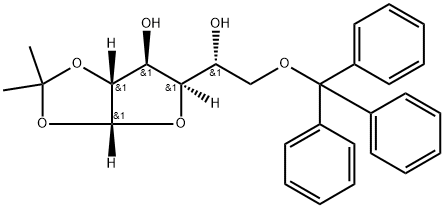 1,2-O-Isopropylidene-6-O-trityl-α-D-glucofuranose Struktur