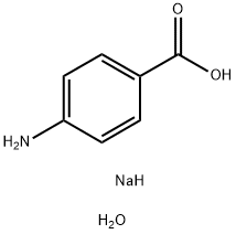 4-アミノ安息香酸ナトリウムN水和物 化学構造式