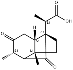 (1R,7aβ,αR)-オクタヒドロ-α,3aβ,5α-トリメチル-6,8-ジオキソ-1α,4α-メタノ-1H-インデン-1-酢酸 化学構造式