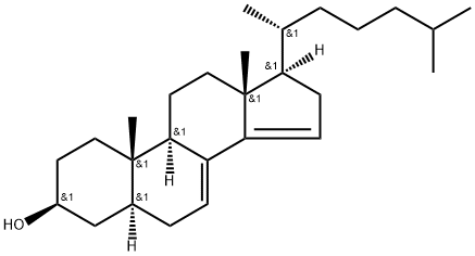 5α-Cholesta-7,14-dien-3β-ol Structure