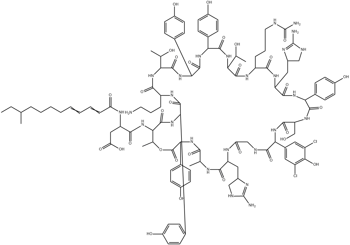 恩拉霉素B, 34304-21-7, 结构式