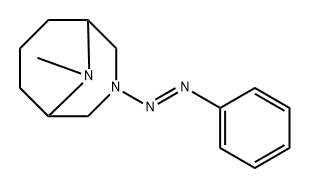 3,9-Diazabicyclo[3.3.1]nonane, 9-methyl-3-(2-phenyldiazenyl)- Struktur