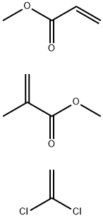 2-Propenoic acid, 2-methyl-, methyl ester, polymer with 1,1-dichloroethene and methyl 2-propenoate Structure
