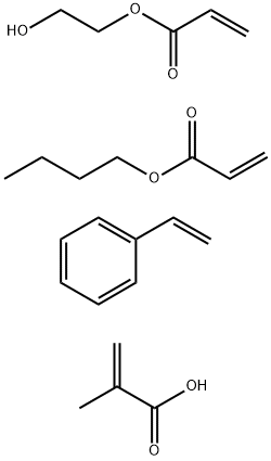 2-Propenoic acid, 2-methyl-, polymer with butyl 2-propenoate, ethenylbenzene and 2-hydroxyethyl 2-propenoate Structure
