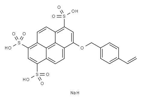 8-[(4-ethenylphenyl)methoxy]-1,3,6-pyrenetrisulfonic acid sodium salt (1:3) Structure