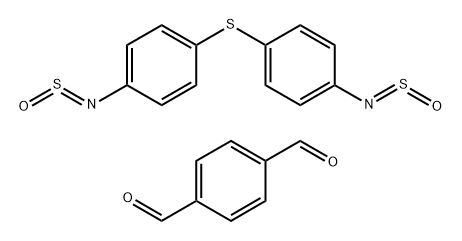 1,4-Benzenedicarboxaldehyde, polymer with 4,4-thiobisN-sulfinylbenzenamine Structure