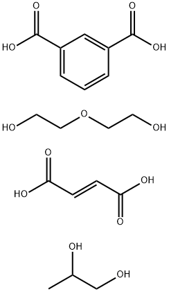 1,3-Benzenedicarboxylic acid, polymer with (E)-2-butenedioic acid, 2,2'-oxybis[ethanol] and 1,2-propanediol Struktur