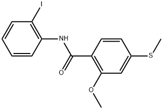N-(2-Iodophenyl)-2-methoxy-4-(methylthio)benzamide Structure