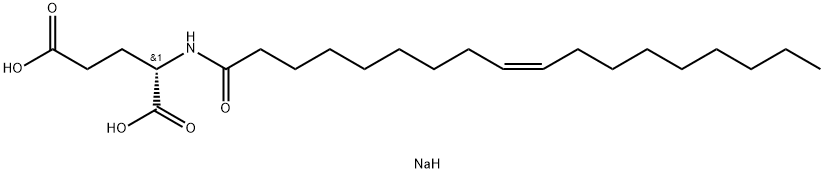 L-Glutamic acid, N-[(9Z)-1-oxo-9-octadecenyl]-, monosodium salt (9CI) Structure