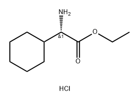 S-环己基甘氨酸乙酯盐酸盐, 35082-58-7, 结构式