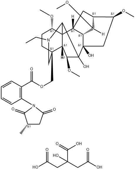 METHYLLYCACONITINE CITRATE, 351344-10-0, 结构式