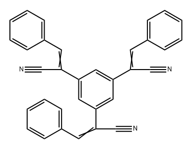 (benzene-1,3,5-triyl)tris(3-phenylacrylonitrile Structure
