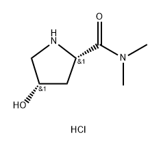 (2S,4S)-4-hydroxy-N,N-dimethylpyrrolidine-2-carb oxamide hydrochloride Structure
