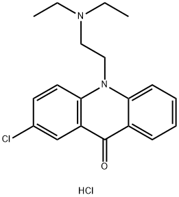 2-Chloro-10-(2-diethylaminoethyl)-9-acridinone hydrochloride 结构式