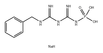 [イミノ[[イミノ[(フェニルメチル)アミノ]メチル]アミノ]メチル]ホスホルアミド酸ジナトリウム 化学構造式