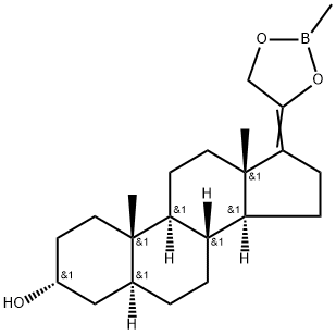 20,21-(Methylboranediylbisoxy)-5α-pregn-17(20)-en-3α-ol 结构式