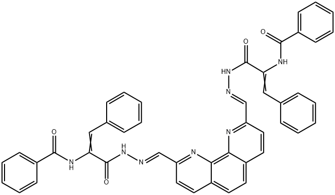 353776-38-2 N-[1-({2-[(9-{2-[2-(benzoylamino)-3-phenylacryloyl]carbohydrazonoyl}[1,10]phenanthrolin-2-yl)methylene]hydrazino}carbonyl)-2-phenylvinyl]benzamide