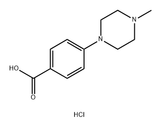 Benzoic acid, 4-(4-methyl-1-piperazinyl)-, hydrochloride (1:) 结构式