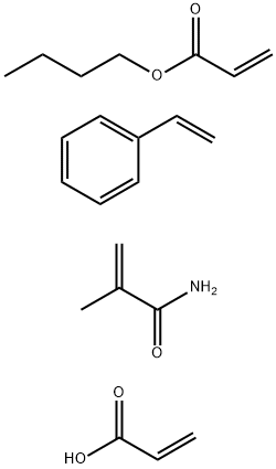2-Propenoic acid, polymer with butyl 2-propenoate, ethenylbenzene and 2-methyl-2-propenamide Butyl acrylate, styrene, methacrylamide, acrylic acid polymer 2-propenoic acid, polymer with butyl 2-propenoate,ethenylbenzene and 2-methyl-2-propenamide 2-Propenoic acid,polymer with butyl 2-propenoate,ethenylbenzene and 2-methyl-2-propenamide Structure