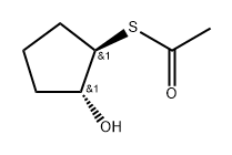 Ethanethioic acid, S-[(1R,2R)-2-hydroxycyclopentyl] ester, rel- (9CI) Struktur