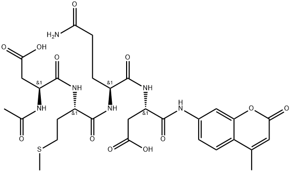 AC-ASP-MET-GLN-ASP-AMC, 355137-38-1, 结构式