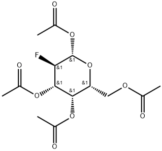 1,3,4,6-四-O-乙酰基-2-脱氧-2-氟-BETA-D-吡喃半乳糖 结构式