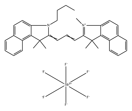 356062-63-0 2-[3-(3-丁基-1,3-二氫-1,1-二甲基-2H-苯並[E]吲哚-2-亞基)-1-丙烯-1-基]-1,1,3-三甲基-1H-苯並[E]吲哚六氟銻酸鹽