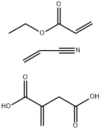 2-丙烯酸乙酯与2-丙烯腈和亚甲基丁二酸的聚合物,35705-21-6,结构式
