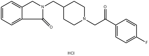 2-[[1-[2-(4-氟苯基)-2-氧代乙基]-4-哌啶基]甲基]-2,3-二氢-1H-异吲哚-1-酮 盐酸盐, 359625-80-2, 结构式