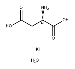 L-Aspartic acid, potassium salt, hydrate (1:1:2) Structure