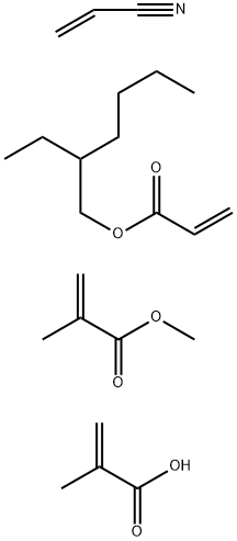 2-Propenoic acid,2-methyl-, polymer with 2-ethylhexyl 2-propenoate, methyl 2-methyl-2-propenoate and 2-propenenitrile Structure