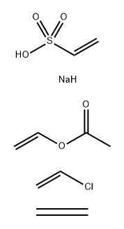 乙酸乙烯酯与氯乙烯、乙烯和乙烯基磺酸钠的聚合物, 36582-43-1, 结构式