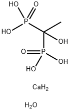 Phosphonic acid, (1-hydroxyethylidene)bis-, calcium salt (1:1), dihydrate Structure