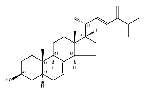 7,22,24(28)-麦角三烯-3Β-醇,36680-39-4,结构式