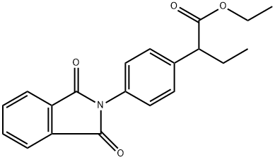 Benzeneacetic acid, 4-(1,3-dihydro-1,3-dioxo-2H-isoindol-2-yl)-α-ethyl-, ethyl ester Struktur