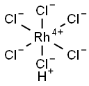 Rhodate(2-), hexachloro-, dihydrogen, (OC-6-11)- Structure