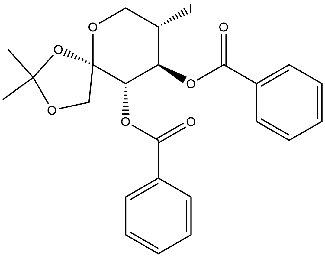 α-L-Sorbopyranose, 5-deoxy-5-iodo-1,2-O-(1-methylethylidene)-, dibenzoate (9CI)