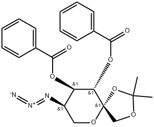 β-D-Fructopyranose, 5-azido-5-deoxy-1,2-O-(1-methylethylidene)-, 3,4-dibenzoate