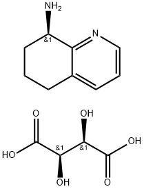 8-Quinolinamine, 5,6,7,8-tetrahydro-, (8R)-, (2R,3R)-2,3-dihydroxybutanedioate (1:1) (9CI) Struktur