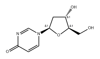 4(1H)-Pyrimidinone, 1-(2-deoxy-β-D-erythro-pentofuranosyl)- Structure