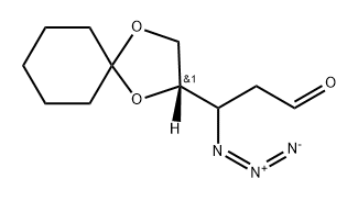D-glycero-Pentose, 3-azido-4,5-O-cyclohexylidene-2,3-dideoxy-, (3ξ)- (9CI)