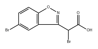 2-bromo-2-(5-bromo-1,2-benzoxazol-3-yl)acetic acid Struktur
