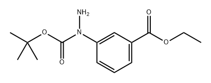 1-(3-(乙氧基羰基)苯基)肼-1-羧酸叔丁酯 结构式