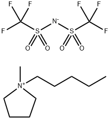 1-メチル-1-ペンチルピロリジニウムビス(トリフルオロメタンスルホニル)イミド 化学構造式