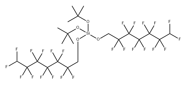 Silicic acid (H4SiO4), bis(1,1-dimethylethyl) bis(2,2,3,3,4,4,5,5,6,6,7,7-dodecafluoroheptyl) ester (9CI) Structure
